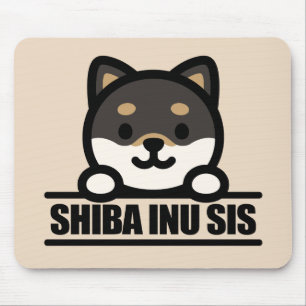SHIBA INU SIS  - Cute Shiba Inu Sister Design Mouse Pad
