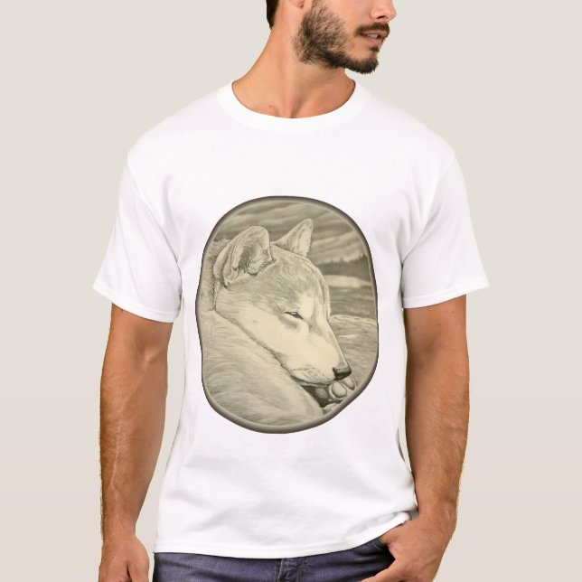 Shiba Inu T-shirts Art Men's Shirt Dog Art Shirts (Front)