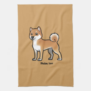 shiba inu tea towel