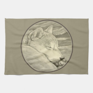 Shiba Inu Towel Dog Lover Art Tea Towels & Gifts