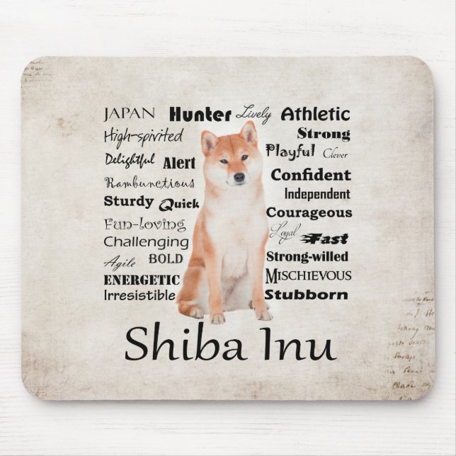 Shiba Inu Traits Mousepad (Front)