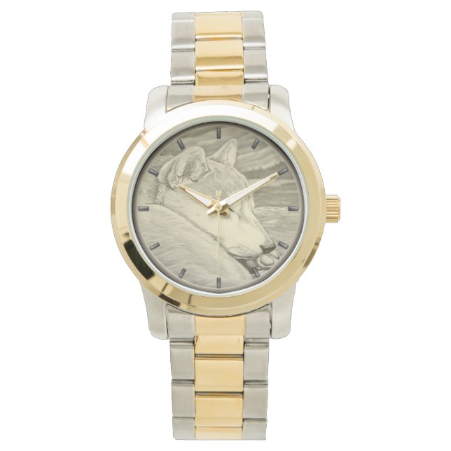 Shiba Inu Watch Dog Lover Shiba Inu Wrist Watch (Front)