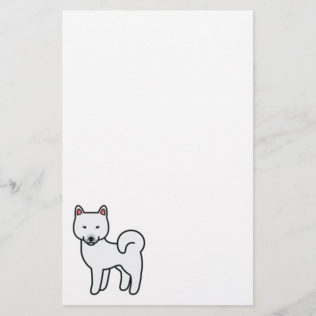 Shiba Inu White Stationery (Front)