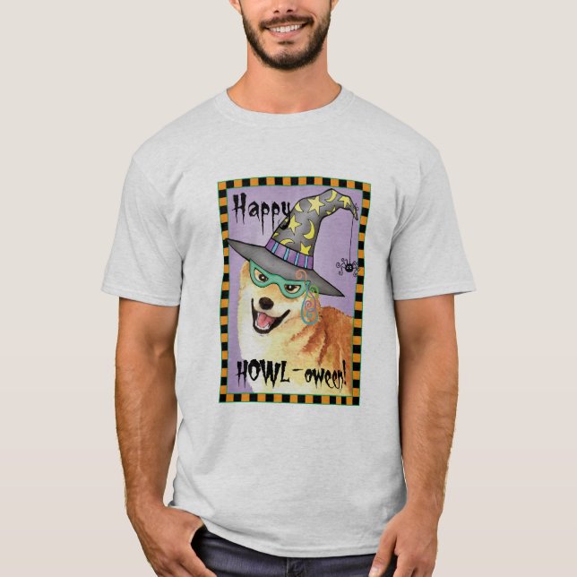 Shiba Inu Witch T-Shirt (Front)