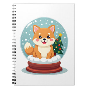 Shiba Snow Globe Notebook