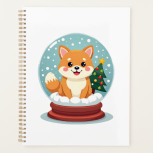 Shiba Snow Globe Planner
