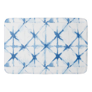 Shibori Blue Tie Dye Triangle Bath Mat