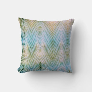Shibori Chevron Pattern Fibre Art Cushion