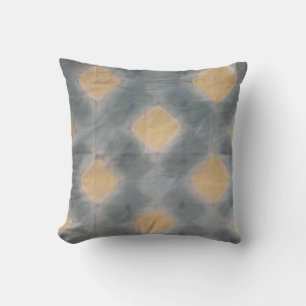 Shibori Fabric Modern Blue Stripe Tie Dye Pillow