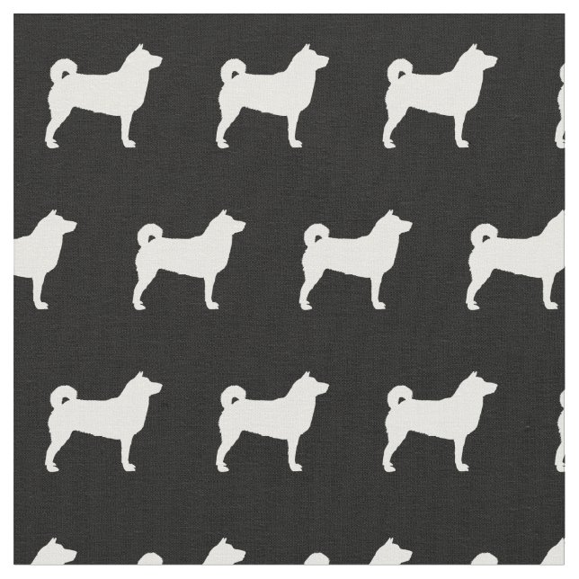 Shibu Inu Dog Silhouette Pet Fabric (Close Up)