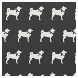 Shibu Inu Dog Silhouette Pet Fabric