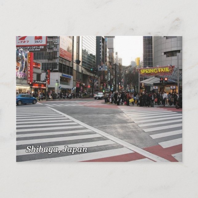 Shibuya 109 crosswalks postcard (Front)