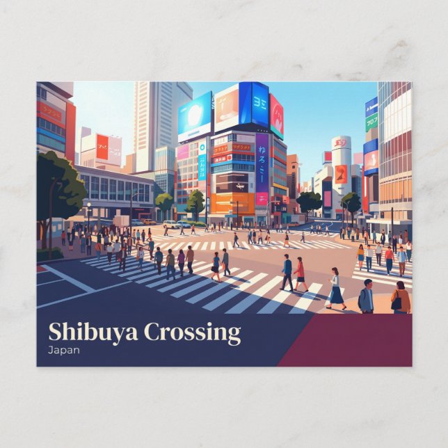 Shibuya Crossing Japan Postcard (Front)