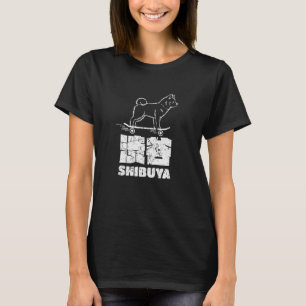 Shibuya Tokyo Japan Hachiko Akita Inu Japanese Kan T-Shirt