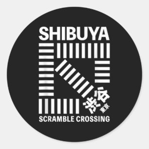 Shibuya Tokyo Scramble Crossing Shibuya Crossing J Classic Round Sticker