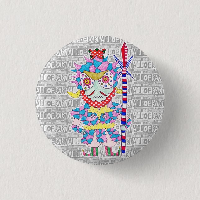 Shichifukujin / Bishamonten Can Badge (Front)