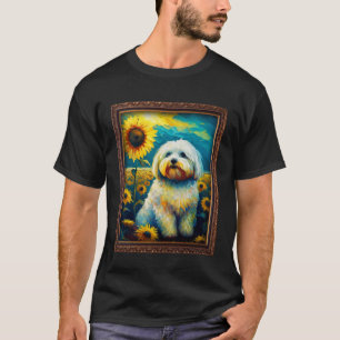 Shichon Painting Sunflower Flower Mum Women Floral T-Shirt