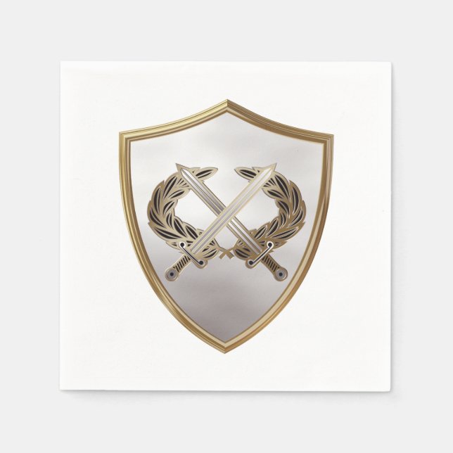 Shield and swords napkin (Front)