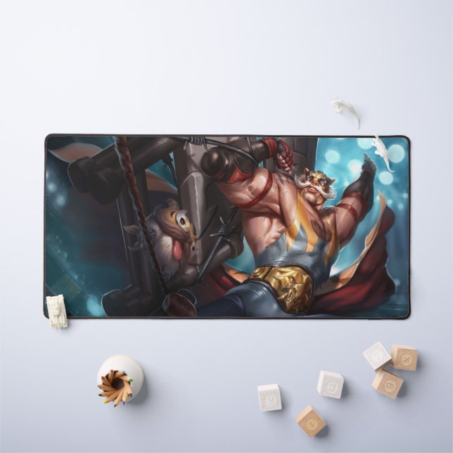 Shield Bearer Gaming Desk Mat | Tank Champions (Kids Table)