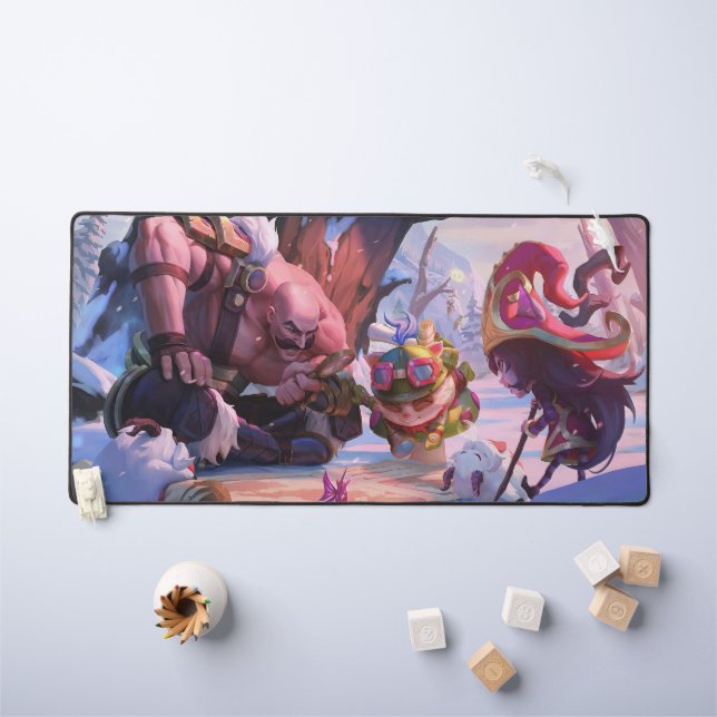 Shield Bearer Gaming Desk Mat | Tank Champions (Kids Table)