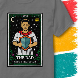 Shield Bearing Dad Mystic Tarot Illustration T-Shirt