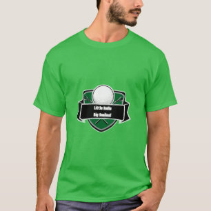 Shield Emblem Design With Golf Ball and Clubs T-Shirt