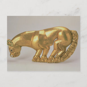 Shield emblem in the form of a panther postcard