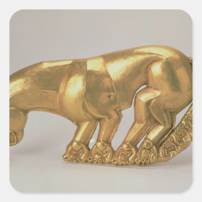 Shield emblem in the form of a panther square sticker (Front)