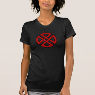 Shield Knot (Celtic version in red & black) T-Shirt