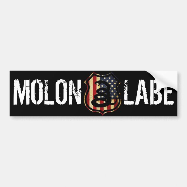 shield, MOLON, LABE Bumper Sticker (Front)