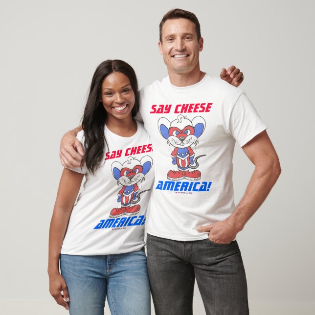 SHIELD MOUSE "SAY CHEESE AMERICA!" Apparel T-Shirt (Unisex)