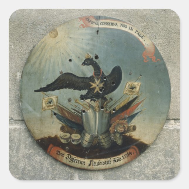 Shield of a Prussian officer, 1764 Square Sticker (Front)