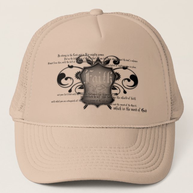 Shield of Faith (armour of God) Christian hat (Front)