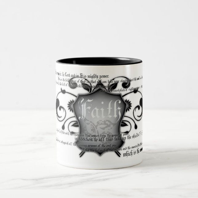 Shield of Faith (armour of God) Christian mug (Center)