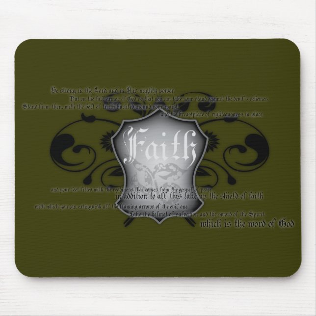 Shield of Faith (armour of God) mousemat (Front)