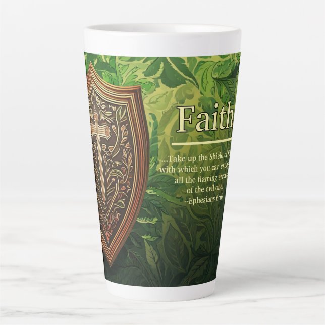 Shield of Faith Latte Mug (Front)