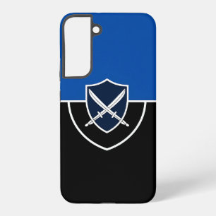 Shield with Crossed Swords on Blue & Black Samsung Galaxy Case