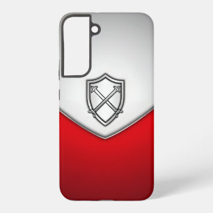 Shield with Crossed Swords Silver and Red Samsung Galaxy Case