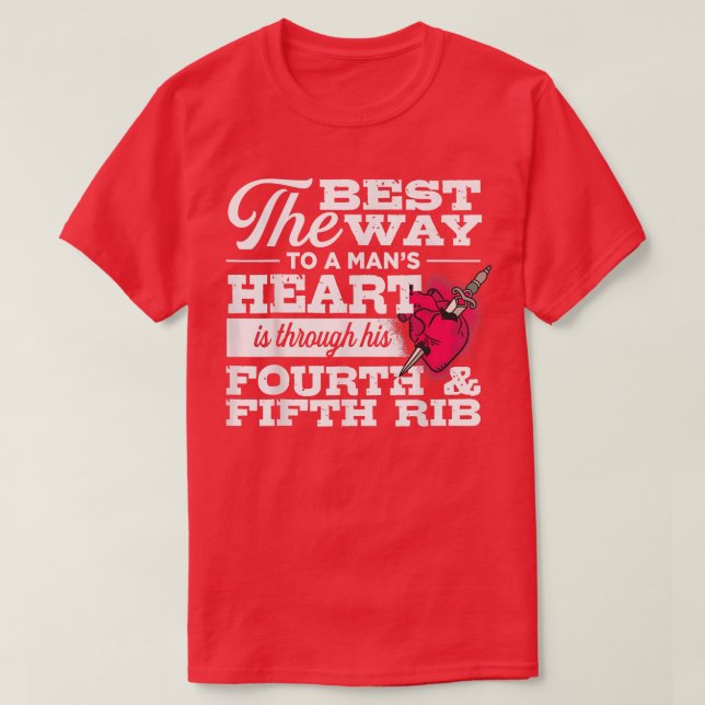 Shieldmaiden, Viking, Best Way To A Mens Heart  T-Shirt (Design Front)