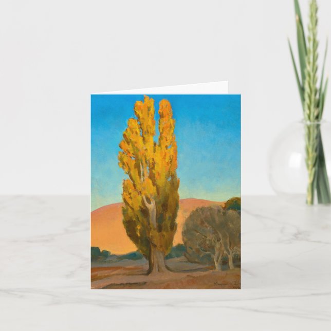 Shifting Light on a Poplar by Maynard Dixon Thank You Card (Front)