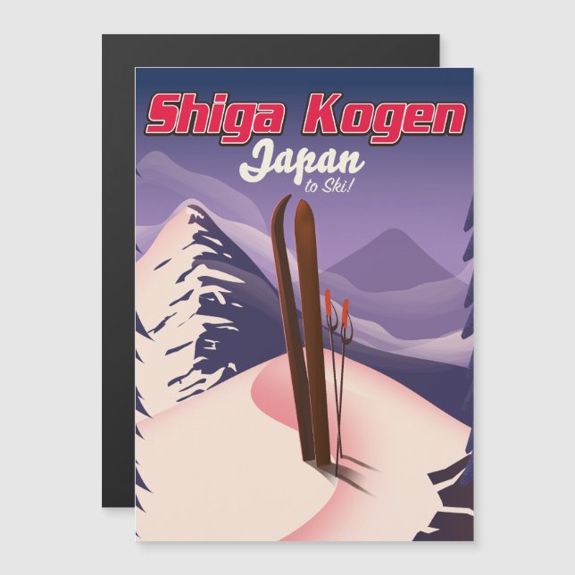 shiga kogen japan ski poster (Front/Back)