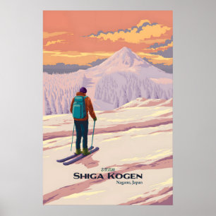 Shiga Kogen Japan Ski Resort Travel Poster