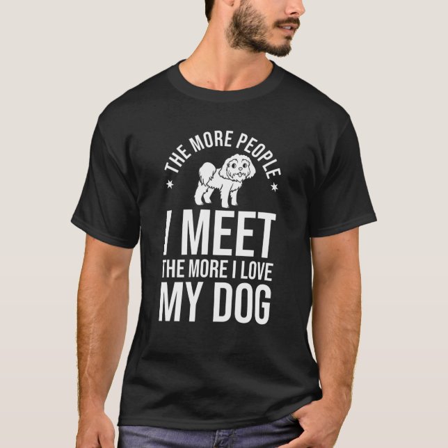 Shih Poo Dog Puppies Owner Lover T-Shirt (Front)