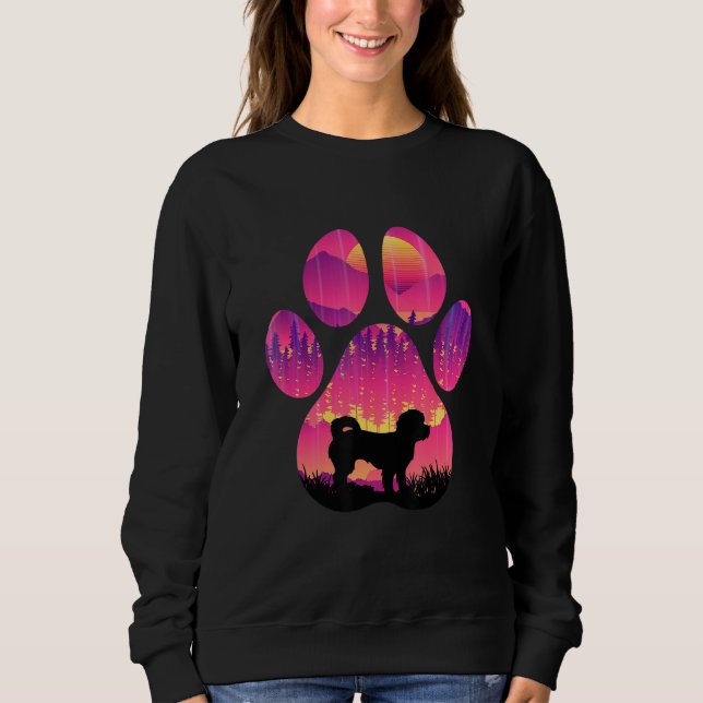 Shih Poo Paw Mom Dad Dog  Women Men Sweatshirt (Front)