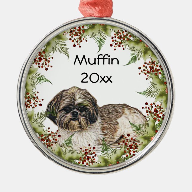 Shih Tsu Circle Ornament (Front)