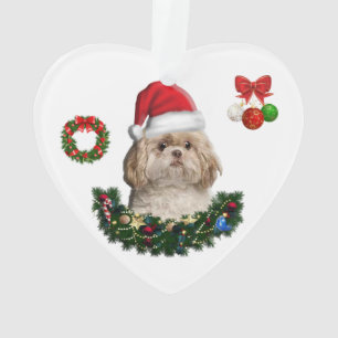 Shih-Tsu Dog Christmas items Ornament
