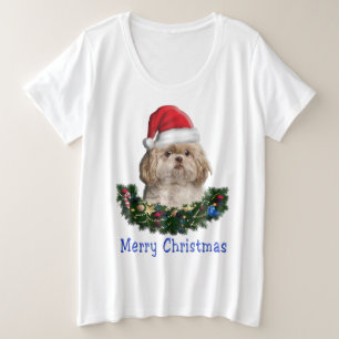 Shih-Tsu Dog  Christmas items Plus Size T-Shirt