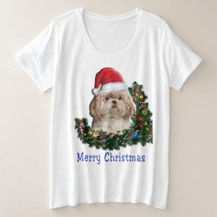 Shih-Tsu Dog  Christmas items Plus Size T-Shirt