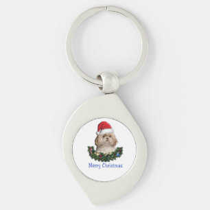 Shih-Tsu Dog  Christmas Key Ring