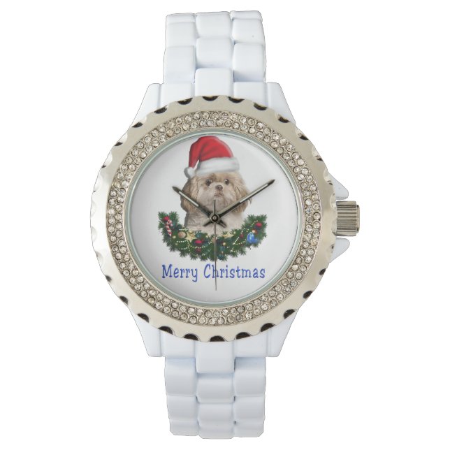 Shih-Tsu Dog  Christmas Watch (Front)